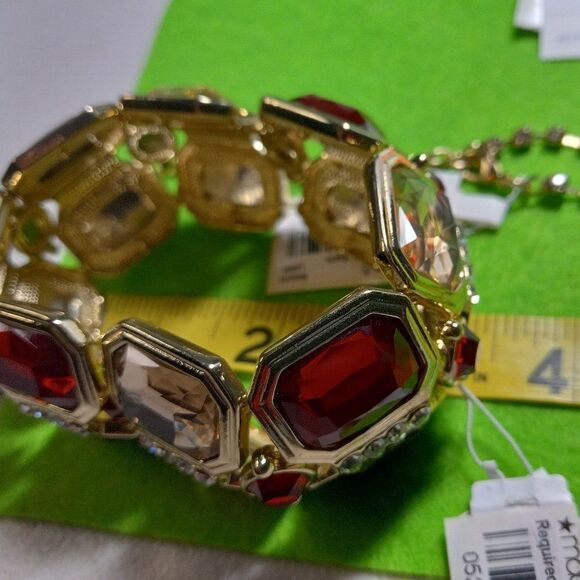 NWT Charter Club Gold tone metal necklace, earrings and bracelet - Picture 6 of 8